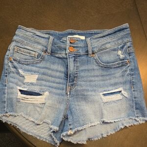 Distressed Denim Women Shorts